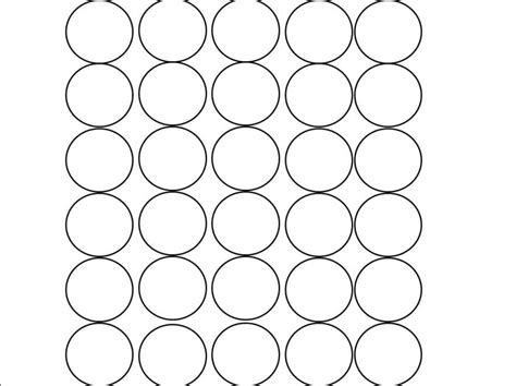 30 Circle Template Printable