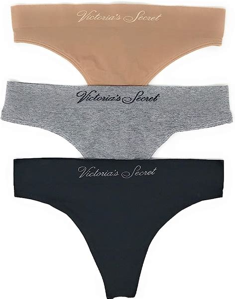 Amazon Com Victoria S Secret Seamless Thong Panty Set Of 3 X Small