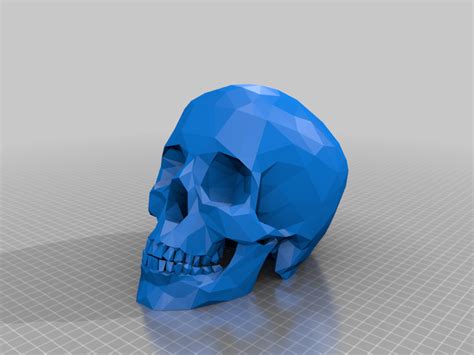 Free Stl File Skull Low Poly Model・3d Printable Design To Download・cults