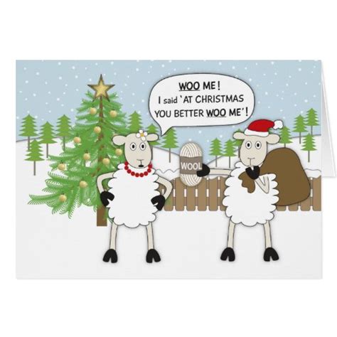Christmas Sheep Humour Greeting Card Zazzle