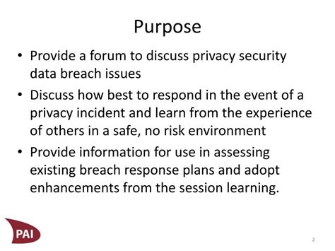 Ppt Data Privacy Security Breach Exercise Powerpoint Presentation