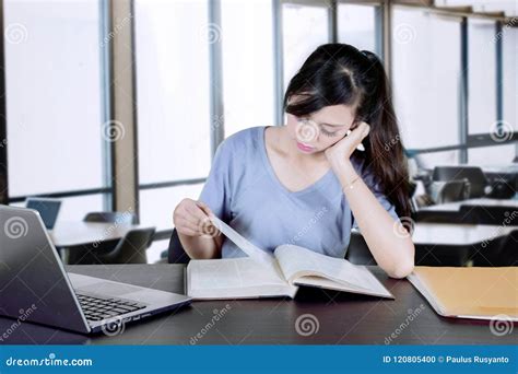 Bored Student Is Studying In The Classroom Stock Photo Image Of