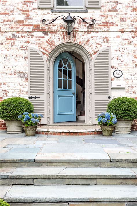 Beautiful Front Entry Door Colour Is Newburyport Blue Hc155 By