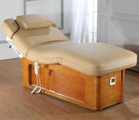 Luxury Electric Wood Massage Table Facial Bed Spa Equipment Cheap