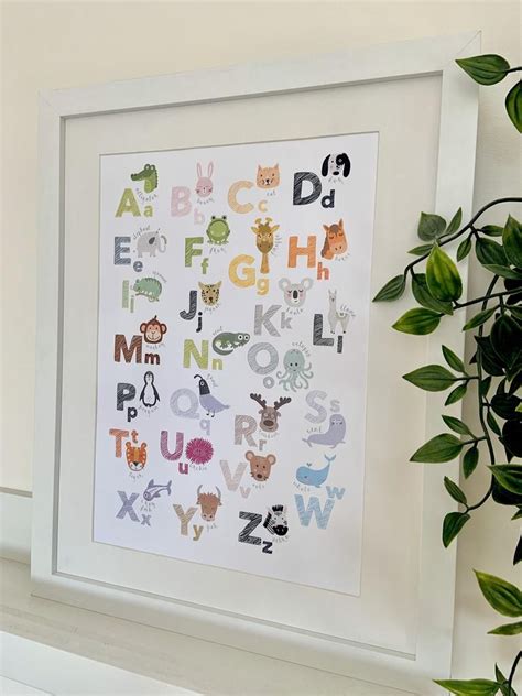 A Z Animal Alphabet A4a3 Etsy Personalized Anniversary Personalized