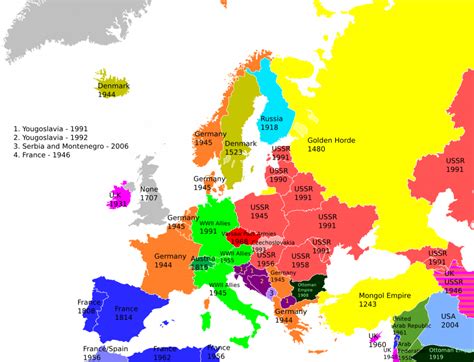 Atlas Of The Changing Borders Of Europe Vivid Maps