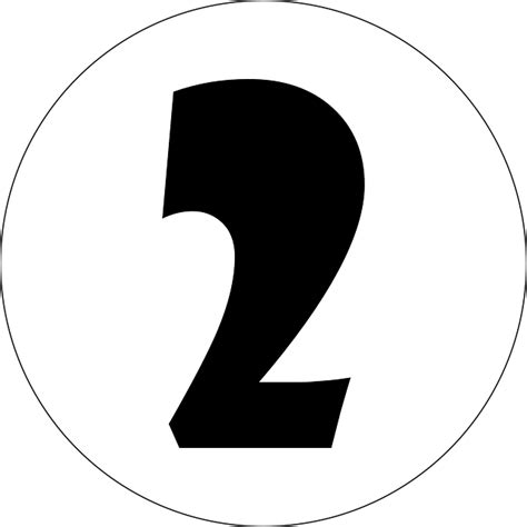 Two 2 Number Free Vector Graphic On Pixabay