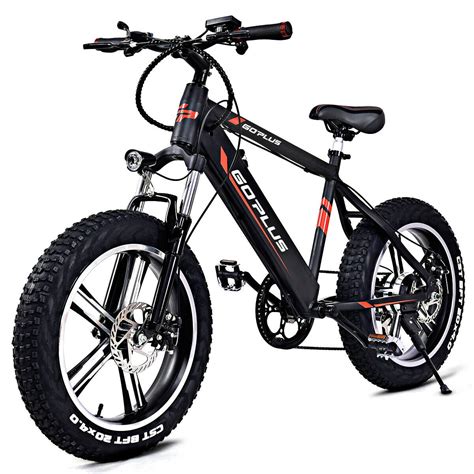 Goplus 20‘ Electric Aluminumfat Tire Bike Snow Mountain Bicycle W