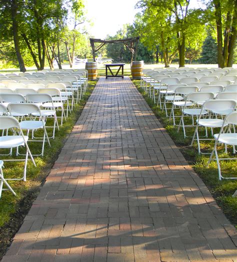 Enhance your outdoor living space with a stone fireplace. Outdoor Ceremony in the trees at Country Pines- Lincoln ...
