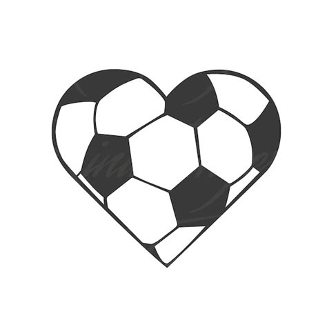 Soccer Heart Ball Svg Football Heart Commercial Use Sports Svg Ball Svg