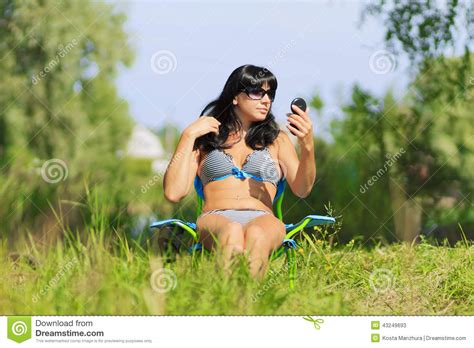 Woman Sunbathing In Bikini Stock Image Image Of Outside 43249693