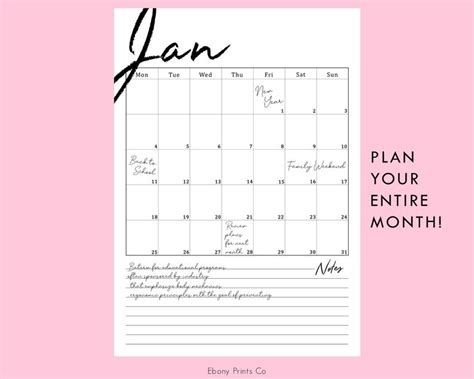 Free Printable Vertical Monthly Calendar Month Calendar Printable