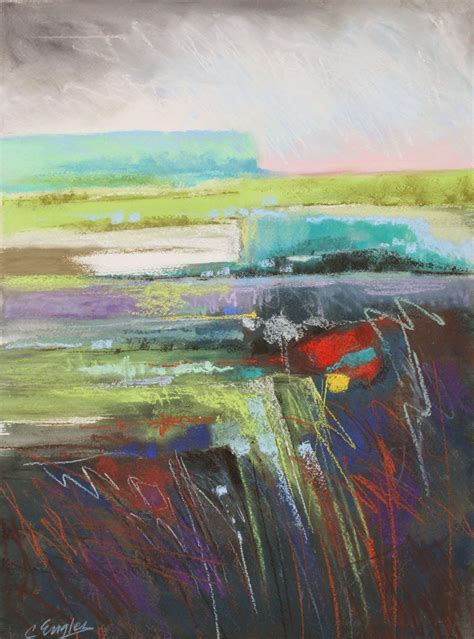 Daily Painters Abstract Gallery Aqua Field And Bluff Abstract