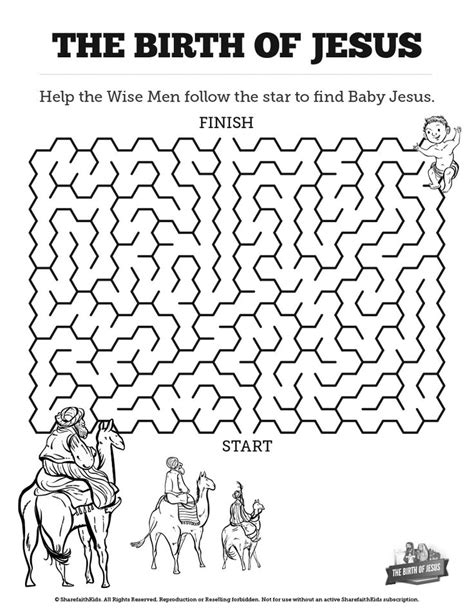 The Birth Of Jesus Bible Mazes Can Your Kids Navigate Every Twist And