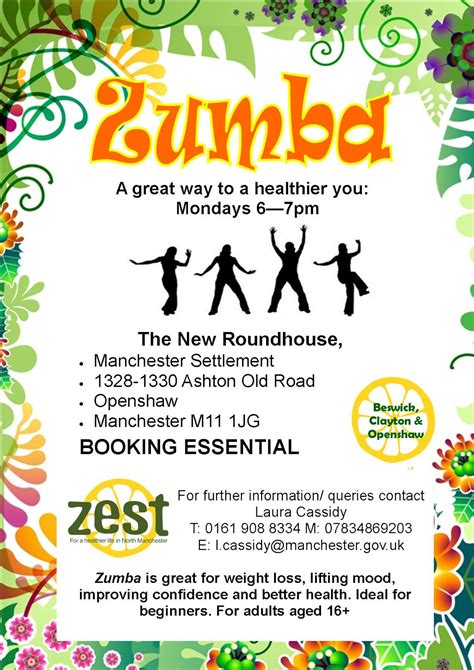 Zest Activities North Manchester Zumba At Roundhouse Openshaw