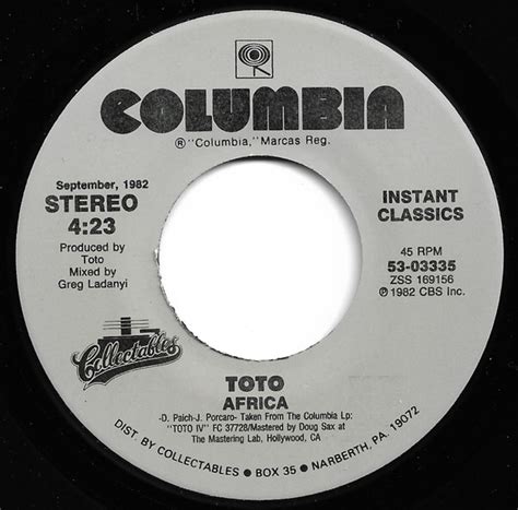 Toto Africa 2005 Vinyl Discogs