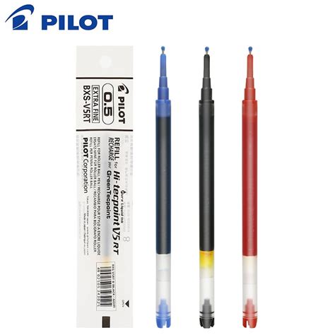 Black 6 Refills For Pilot V5 V7 Hi Tecpoint Ink Cartridge System