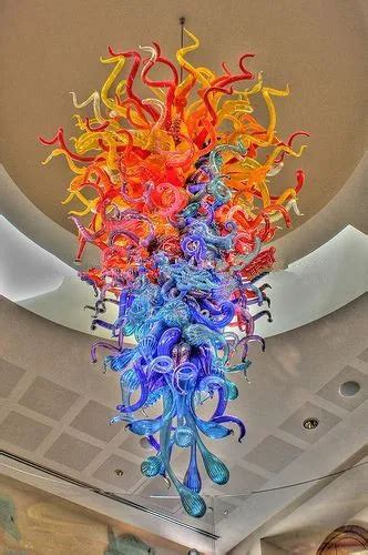 Large Modern Dale Chihuly Murano Glass Handmade Blown Glass Chandelier