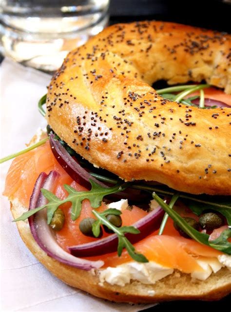 In a small dish, combine cream cheese with smoked salmon, capers, onion, and cucumber. Smoked Salmon Bagel Recipe — Eatwell101