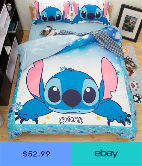 3d Disney Stitch Quilt Cover Bedding Set Duvet Cover Pillow Case Kids