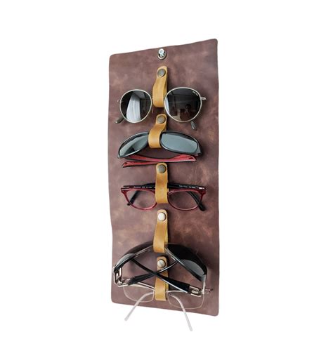 Sunglasses Holder Wall Leather Glasses Organizer Spectacle Etsy