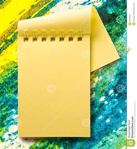 Open Blank Yellow Notepad Stock Photo Image Of Notepad 53342634