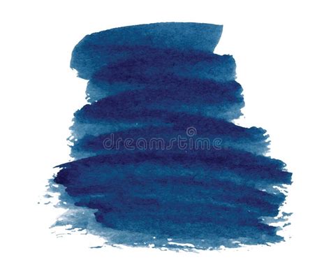 Abstract Watercolor Classic Blue Shapes On White Background Color