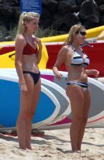 Mason And Camille Grammer In Bikinis On The Beach In Hawaii