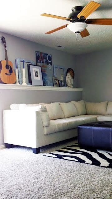 Hanging shelves are also great. Above-the-couch Vignette | Home decor, Above couch ...