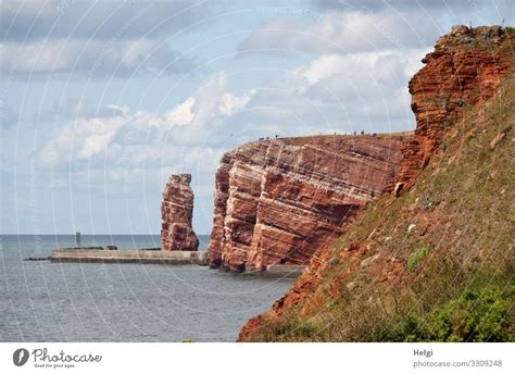 Rote Felsen An Der Nordseite Von Helgoland Ein Lizenzfreies Stock