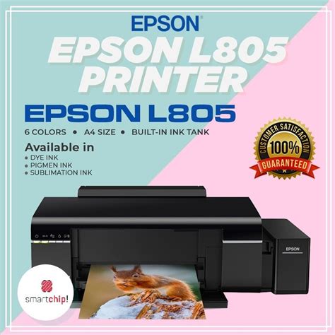 Epson L805 Six Ink Tank Photo Id Card Printer With 10 Tray Options For