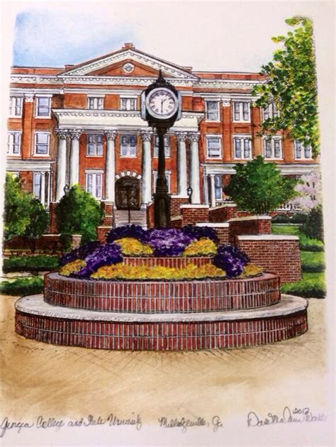 Georgia College And State University Clock Milledgeville