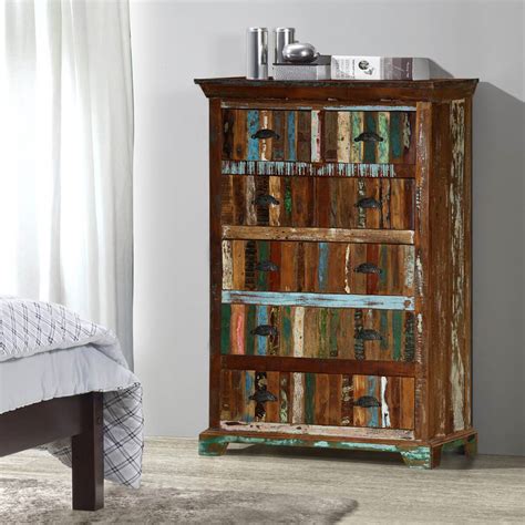 Free delivery and returns on ebay plus items for plus members. Rustic Rainbow Solid Reclaimed Wood 6 Drawer Bedroom Tall ...
