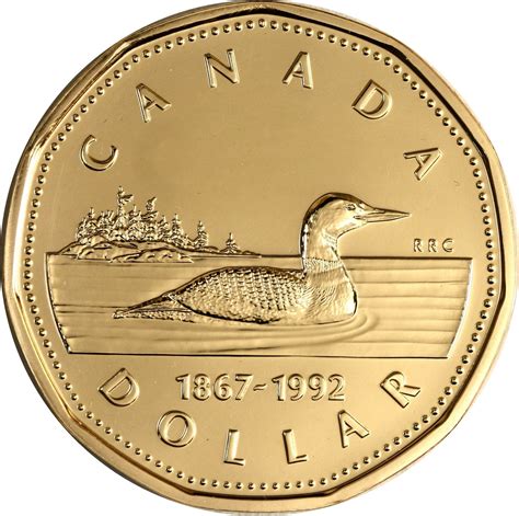 Canadian 1 Dollar Coin Reverse Design Evolution 1987