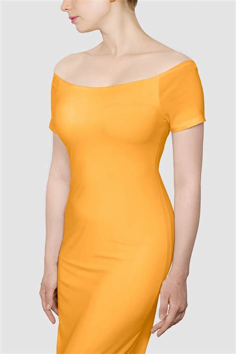 No1 Dress Mustard I White Etsy