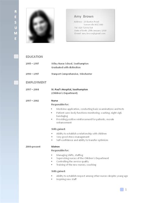 Undergraduate curriculum vitae (cv) and résumé samples 1. Curriculum Vitae Format - Fotolip