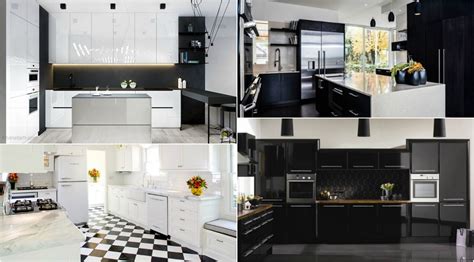 15 Hermosos Diseños De Cocinas En Blanco Y Negro