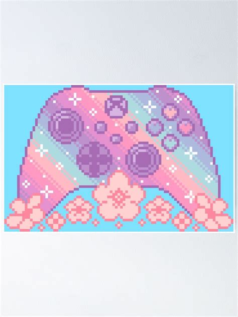 Xbox Controller Pixel Art Poster For Sale By Alleenaspixels Redbubble
