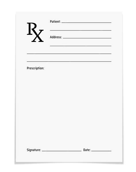 Premium Vector Pharmacy Rx Form Medical Prescription Hospital