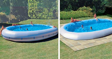These Giant Inflatable Pools Work As Both An Above Or In Ground Pool