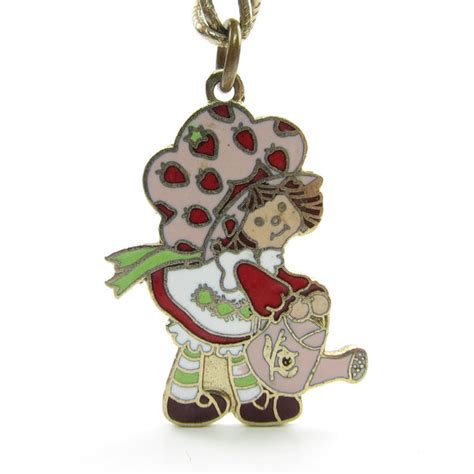Strawberry Shortcake With A Watering Can Charm Bracelet Gold Chain