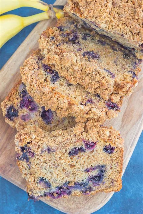 For this banana bread we add a streusel topping made from chopped pecans and caramels which gives the bread a nice golden brown crisp crust and a sweet caramel flavor. Cinnamon Streusel Blueberry Banana Bread - Pumpkin 'N Spice