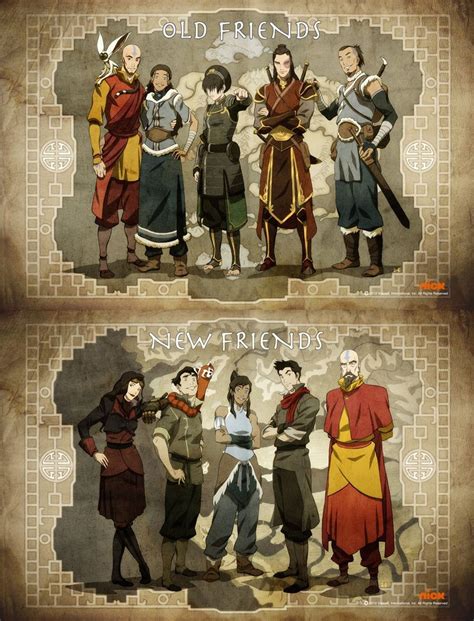 Old Generation Of Team Avatar And New Generation Thelastairbender Avatar Cartoon Avatar