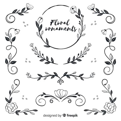 Floral Ornament Vectors And Illustrations For Free Download Freepik