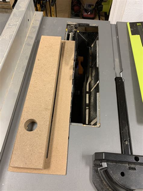 Ryobi Zero Clearance Insert For Rts12 Portable Table Saw 10 In Mdf