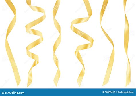 Golden Ribbon Collection Stock Photo Image Of Path T 30960410