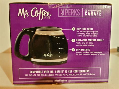 Mr Coffee Pld12 Rb Replacement 12 Cup Carafe Coffee Maker Pot New Ebay