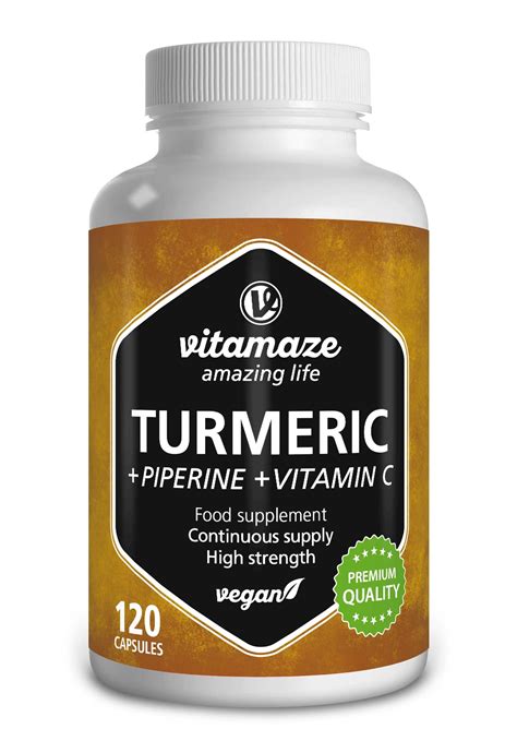 Buy Vitamaze Turmeric S High Strength Pure Curcumin Powder Piperine