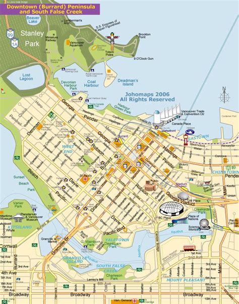 Vancouver Downtown Vancouver Map Vancouver Vacation Vancouver Island