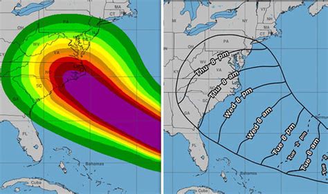 Hurricane Florence Noaa Projected Path Update Nhc Issues Surge Watch